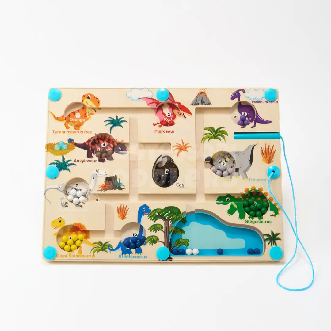 Toddlers Magnetic Dinosaur Maze – Learn Counting and Colors!