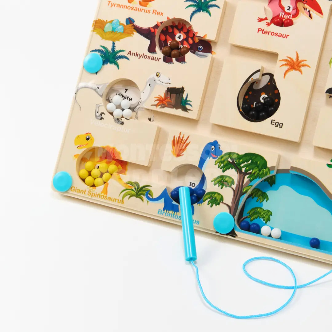 Toddlers Magnetic Dinosaur Maze – Learn Counting and Colors!