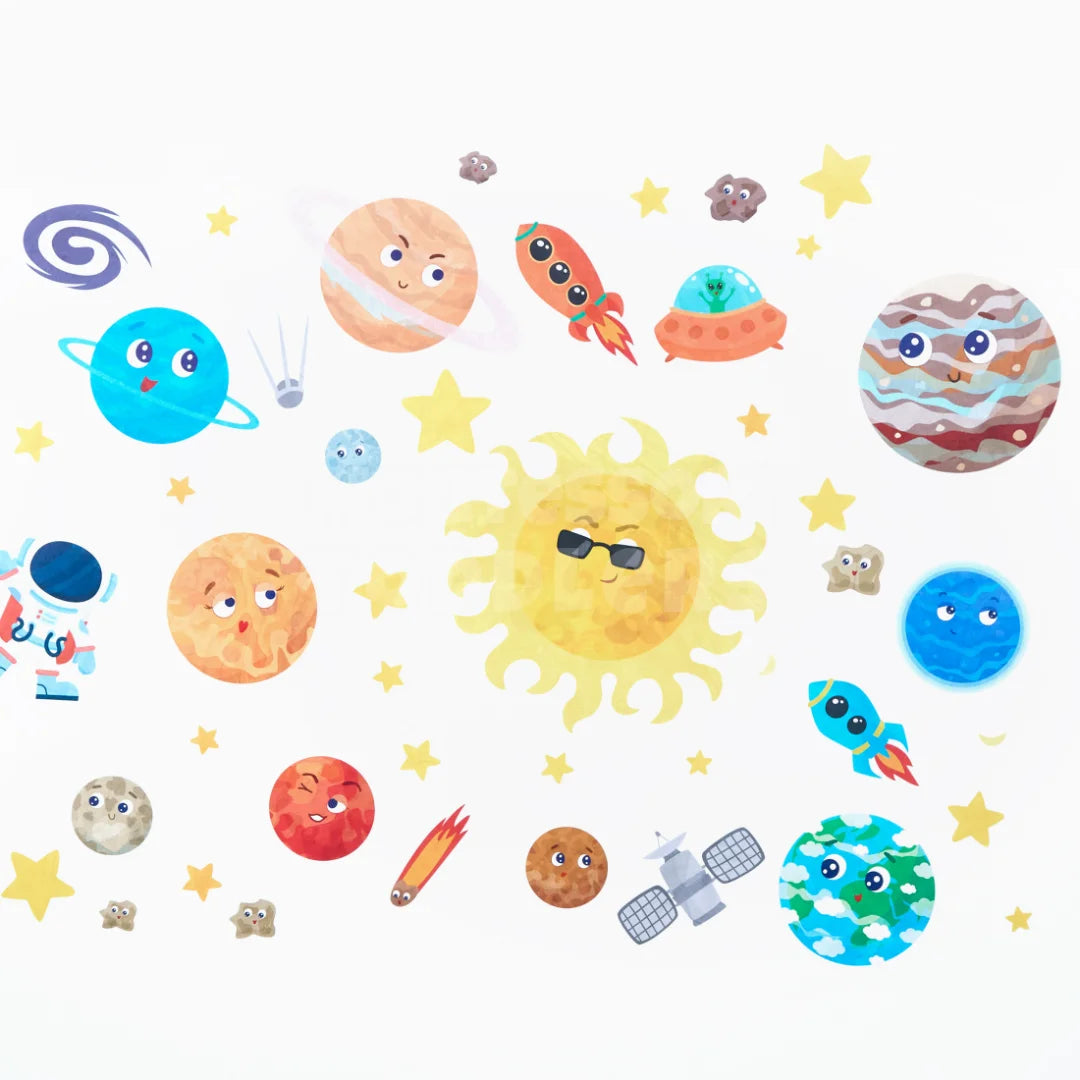 Toddlers Space Wall Stickers - A journey to the stars!