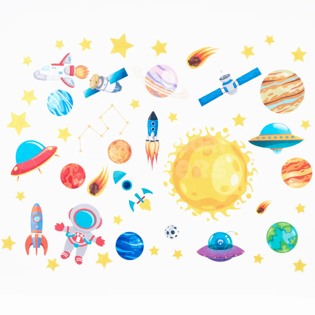 Toddlers Space Wall Stickers - A journey to the stars!