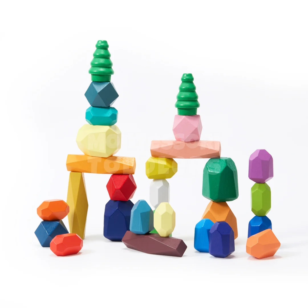Toddlers Wooden Color Stones