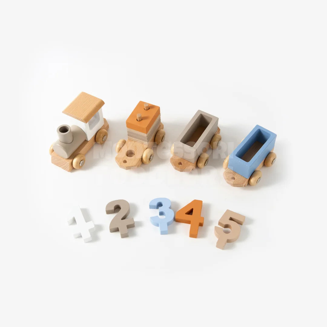 Toddlers Wooden Train Set - Imparare in pista!