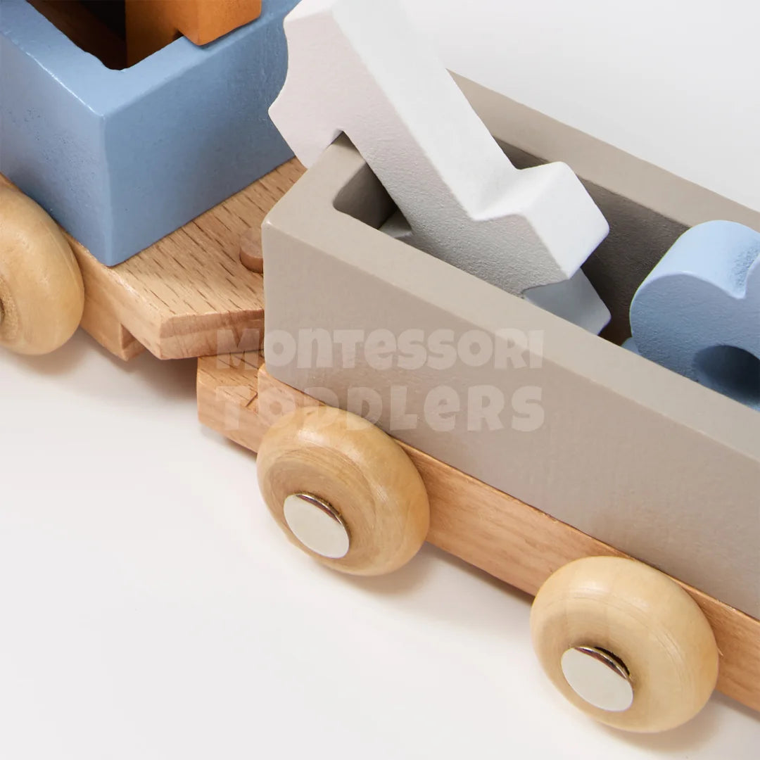 Toddlers Wooden Train Set - Imparare in pista!