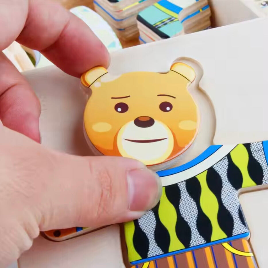 Toddlers Wooden Bear Puzzle