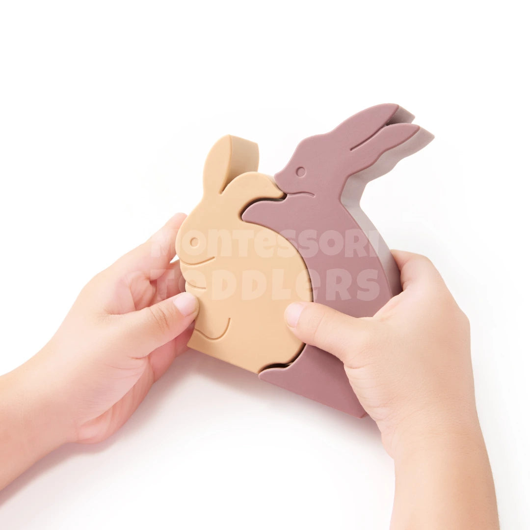 Toddlers Hugging Rabbits