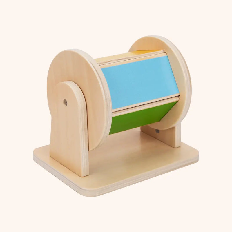 Rotating drum with mirror