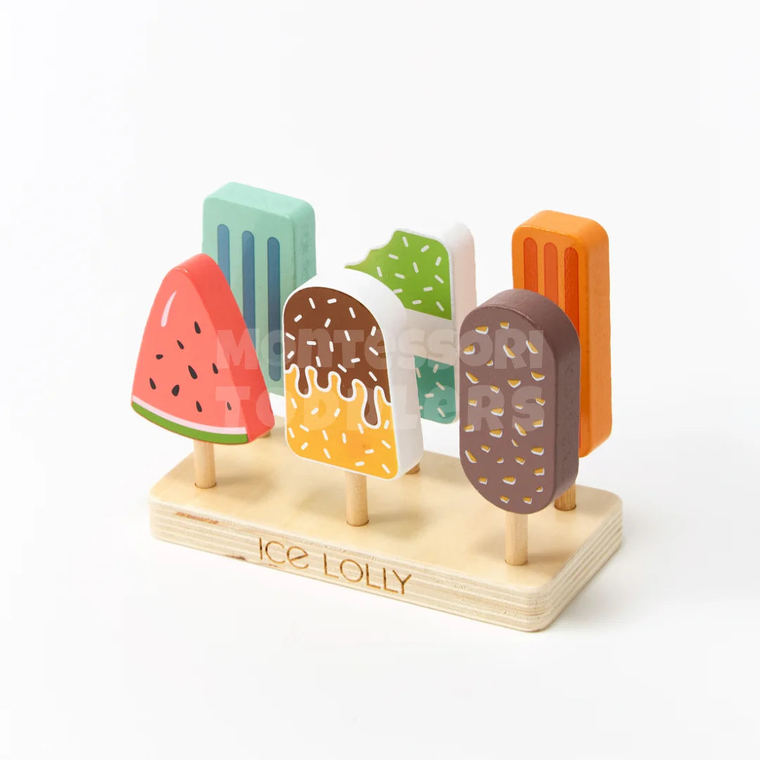 Toddlers Wooden Ice Cream - No melting worries!