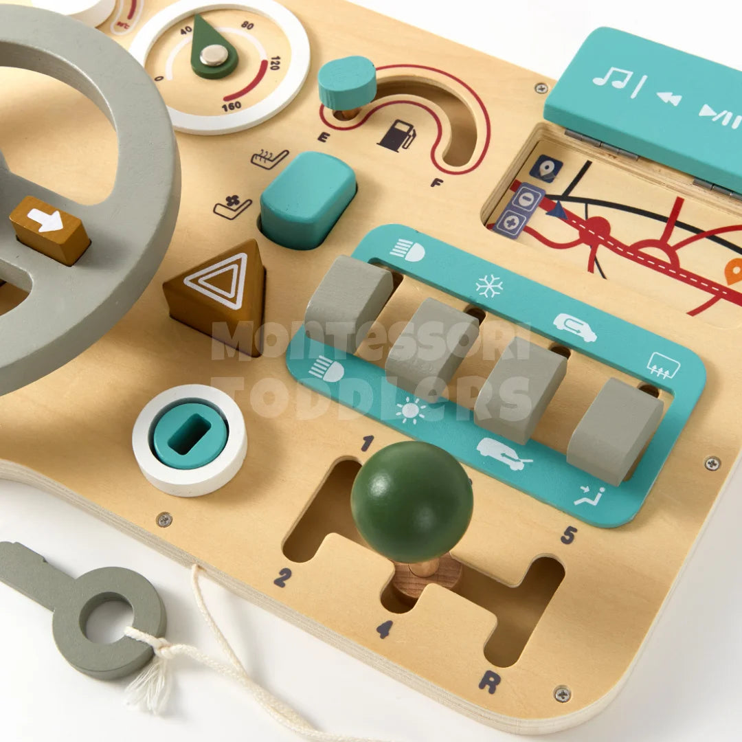 Toddlers Wooden Steering Wheel - Drive Your Child's Imagination Forward