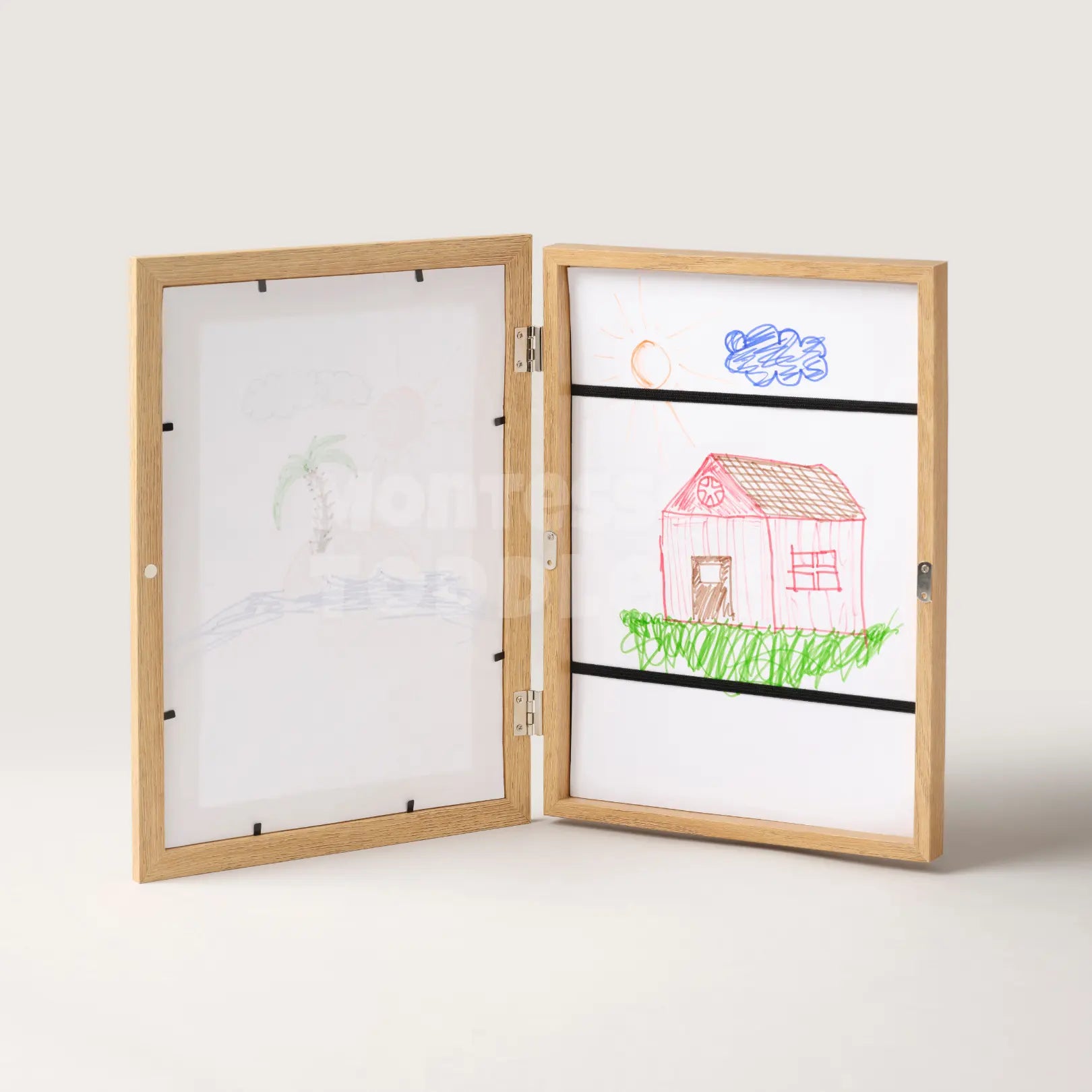 Lot de 2 cadres photo pour enfants pour plusieurs photos, cadres photo A4 interchangeables, ouverture frontale de 22 x 30 cm, peut contenir 150 peintures, cadres photo d'œuvres d'art pour affichage