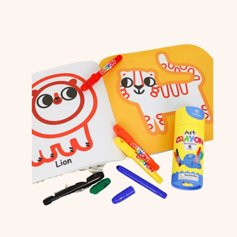 Animal coloring & crayon set