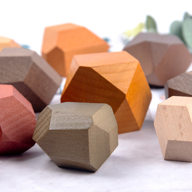 Toddlers Wooden Stones - Build, stack, learn!