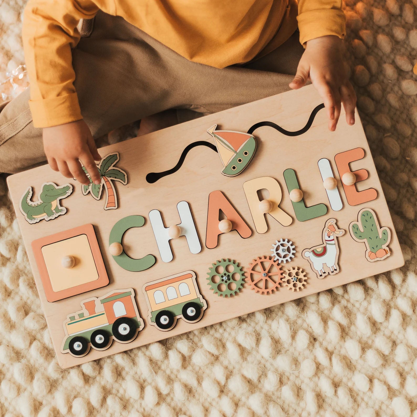 Toddlers Personalized Wooden Puzzle